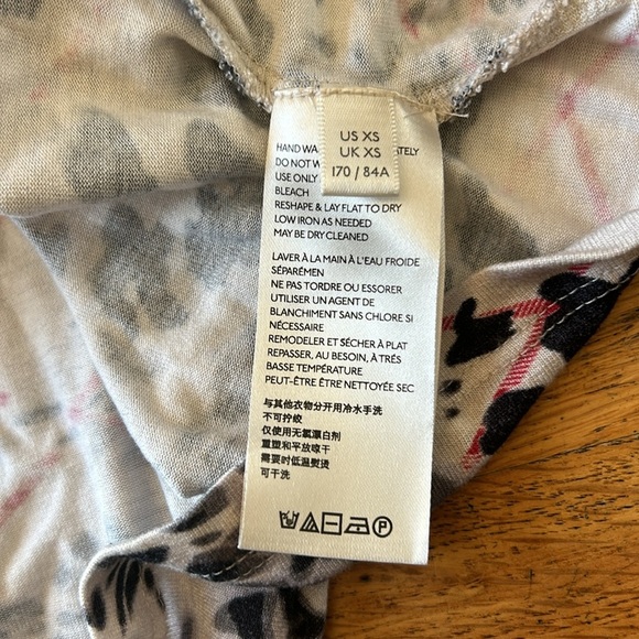 Anthropologie Mathilda Balloon Sleeve Mixed Print Blouse Size XSmall Floral Boho - Picture 9 of 11